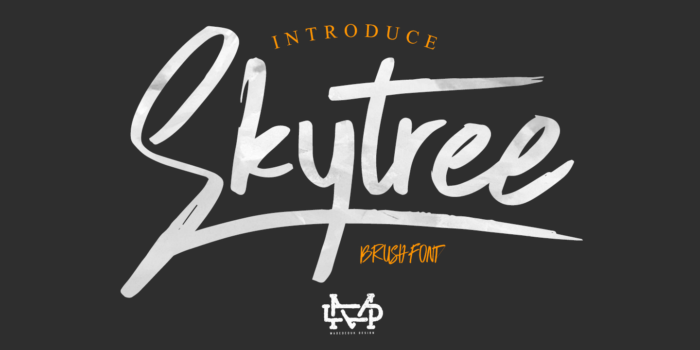 Skytree one Font preview
